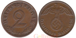 Германия (Третий рейх). 2 рейхспфеннига 1938 год. Герб. (A)