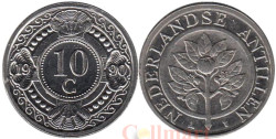 Нидерландские Антильские острова. 10 центов 1990 год. Апельсин.