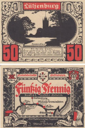 Бона. Германия. Лютенбург 50 пфеннигов без года (вариант 2). Нотгельд. (XF)