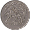  Тринидад и Тобаго. 25 центов 1979 год. Чакония. 