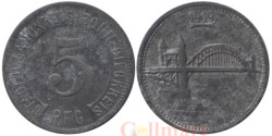 Германия. Бонн. 5 пфеннигов 1919 год. Мост. Нотгельд.