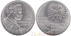 Германия (ФРГ). 5 марок 1974 год. 250 лет со дня рождения Иммануила Канта. (D)