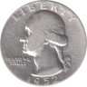  США. 25 центов 1952 год. Без отметки монетного двора. 