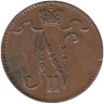  Финляндия. 1 пенни 1907 год. Николай II. 