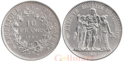 Франция. 10 франков 1967 год. Геракл.