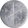  Ватикан. 1 лира 1967 год. Ключи и меч. 