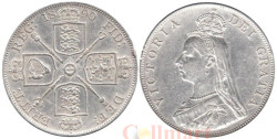 Великобритания. 4 шиллинга (2 флорина) 1890 год. Королева Виктория.