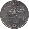  США. 25 центов 2002 год. Квотер штата Индиана. (D) 