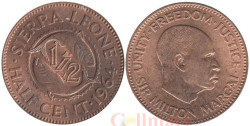 Сьерра-Леоне. 1/2 цента 1964 год. Сэр Милтон Маргай.