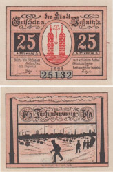 Бона. Германия. Йесниц 25 пфеннигов 1921 год. Нотгельд. (XF)