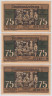  Набор банкнот. Германия. Нойбранденбург 75 пфеннигов 1921 год. Нотгельды, 3 штуки. (VF) 