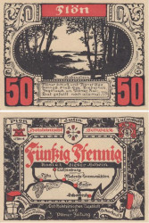 Бона. Германия. Лютенбург 50 пфеннигов без года (вариант 3). Нотгельд. (XF)