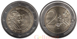 Португалия. 2 евро 2010 год. 100 лет Португальской Республике.