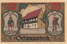  Бона. Германия. Шванебек 75 пфеннигов 1921 год. Нотгельд. (XF) 