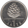  Латвия. 1 лат 2006 год. Шишка. 