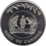  Фолклендские острова. 50 пенсов 2002 год. Визит Елизаветы II в Канаду. 
