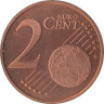  Нидерланды. 2 евроцента 2003 год. Портрет королевы Беатрикс в профиль. 