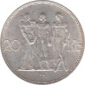  Чехословакия. 20 крон 1934 год. Единство. 