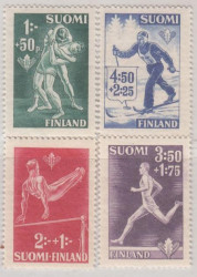 Набор марок. Финляндия. Спорт 1945 года. 4 марки.