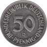  ФРГ. 50 пфеннигов 1980 год. (D) 