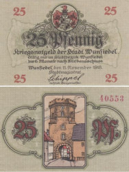 Бона. Германия. Вунзидель 25 пфеннигов 1918 год. Нотгельд. (VF)