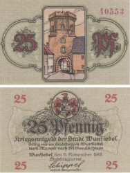Бона. Германия. Вунзидель 25 пфеннигов 1918 год. Нотгельд. (XF)