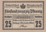  Бона. Германия. Дессау 25 пфеннигов 1918 год. Нотгельд. (XF) 