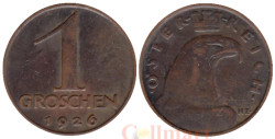 Австрия. 1 грош 1926 год. Орел.