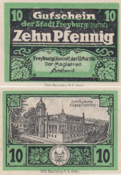 Бона. Германия. Фрайбург 10 пфеннигов 1920 год. Нотгельд. (XF)