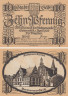  Бона. Германия. Зоммерфельд 10 пфеннигов 1920 год. Нотгельд. (XF) 