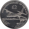  Южная Георгия. 2 фунта 2008 год. 90 лет Королевским ВВС. 
