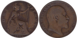Великобритания. 1 пенни 1906 год.