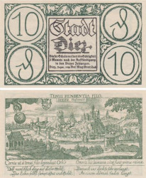 Бона. Германия. Диц 10 пфеннигов 1920 год. Нотгельд. (XF)