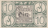  Бона. Германия. Диц 10 пфеннигов 1920 год. Нотгельд. (XF) 