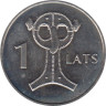  Латвия. 1 лат 2007 год. Сова - застежка. 