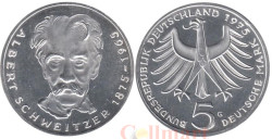 Германия (ФРГ). 5 марок 1975 год. 100 лет со дня рождения Альберта Швейцера. (G)