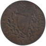  Великобритания. Северный Уэльс. 1/2 пенни 1793 год. Арфа. (токен) 