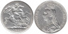  Великобритания. 1 крона 1887 год. Королева Виктория. 