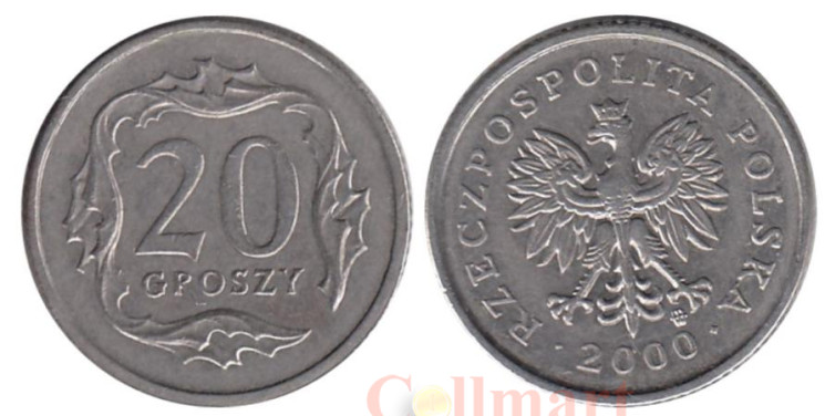  Польша. 20 грошей 2000 год. 