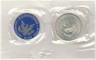 США. 1 доллар 1972 год. Эйзенхауэр. (S) (в запайке с жетоном) 