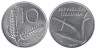  Италия. 10 лир 1997 год. Колосья пшеницы. Плуг. 