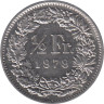  Швейцария. 1/2 франка 1979 год. Гельвеция. 