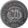  Доминиканская Республика. 1/2 песо 1990 год. Маяк Колумба. 