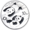  Китай. 10 юаней 2022 год. Панда. 40 лет чеканке монет с пандой. 