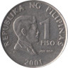  Филиппины. 1 песо 2001 год. 
