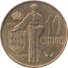  Монако. 10 сантимов 1975 год. Ренье III. 