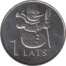  Латвия. 1 лат 2007 год. Снеговик. 