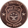  США. Монетовидный жетон. Полиция - Защищать и служить. (унция меди 999) 