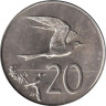 Острова Кука. 20 центов 1973 год. Австралийская крачка. 