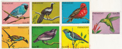Набор марок. Парагвай. Птицы. 7 марок.